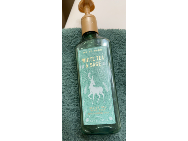 White Barn Gentle Gel Hand Soap, White Tea & Sage, 8.0 fl oz/236 mL