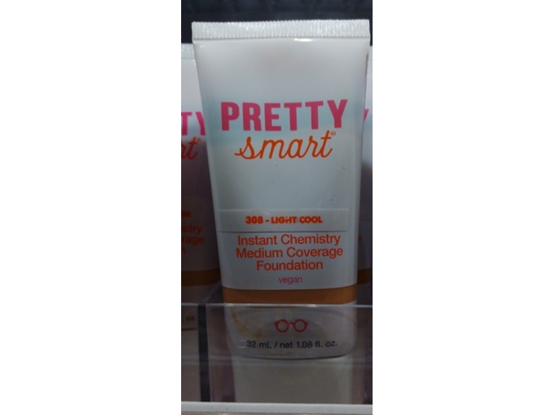 Pretty Smart Instant Chemistry Medium Coverage Foundation, 308 Light Cool, 1.08 fl oz/32 mL
