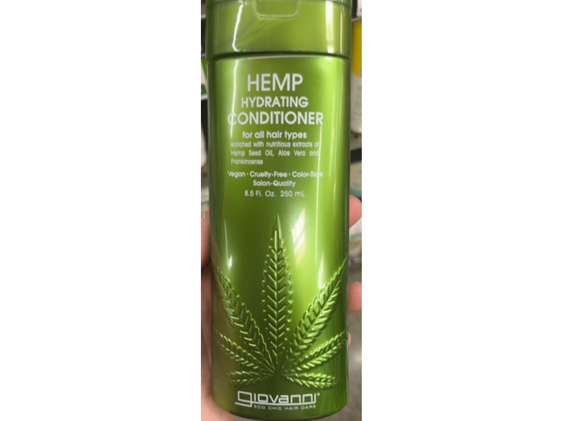 Giovanni Hemp Hydrating Conditioner, Vegan, 8.5 fl oz/250 mL