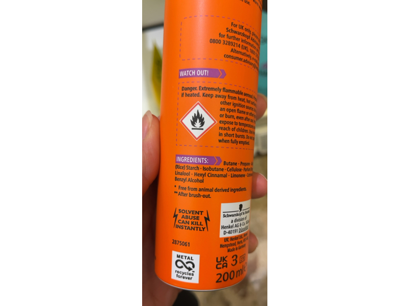 Got2b Extra Texture Dry Shampoo, 200 mL