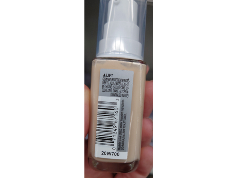 L'Oreal Paris True Match Foundation, W0.5 Warm Light, 1.0 fl oz/30 mL