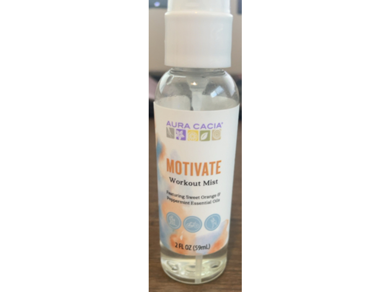 Aura Cacia Motivate Workout Mist, 2 fl oz/59 mL