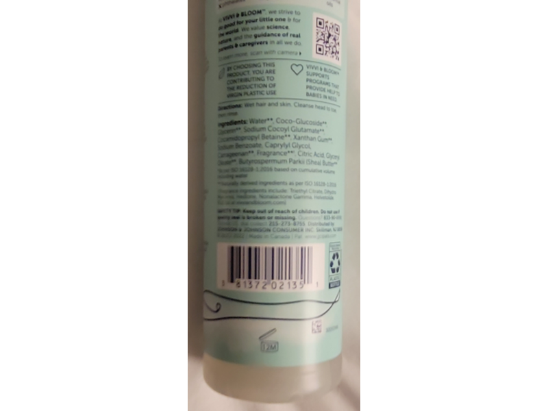 Vivvi & Bloom Baby 2 In 1 Wash & Shampoo Cleansing Gel, 10 oz