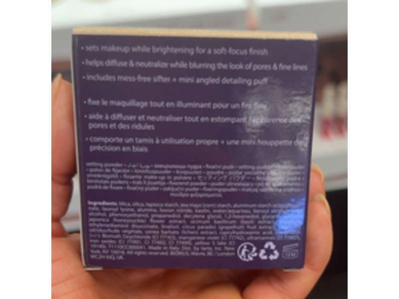 Tarte Creaseless Setting Powder, Yellow, 0.24 oz/7 g