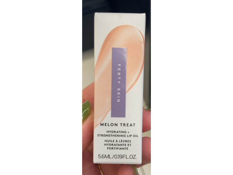 Fenty Skin Melon Treat Hydrating + Strengthening Lip Oil, Kalahari Melon, 0.19 fl oz/5.6 mL