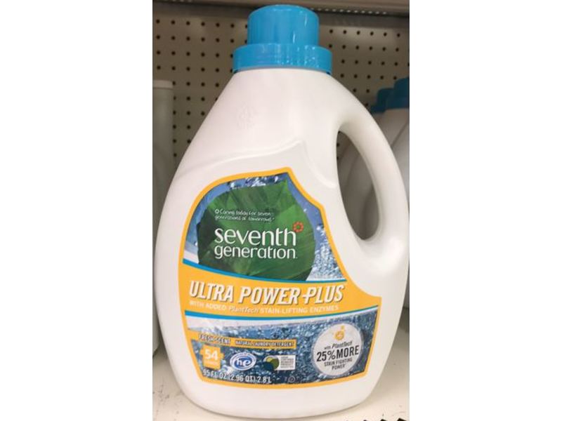 Seventh Generation Ultra Power Plus Natural Laundry Detergent, Fresh Scent, 54 Loads, 95 fl oz / 2.8 L