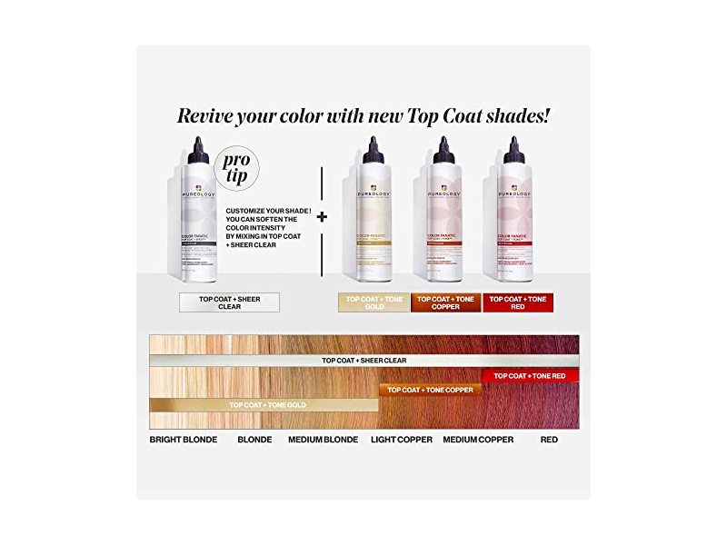 Pureology Color Fanatic Top Coat + Tone Gold, 6.7 Fl Oz