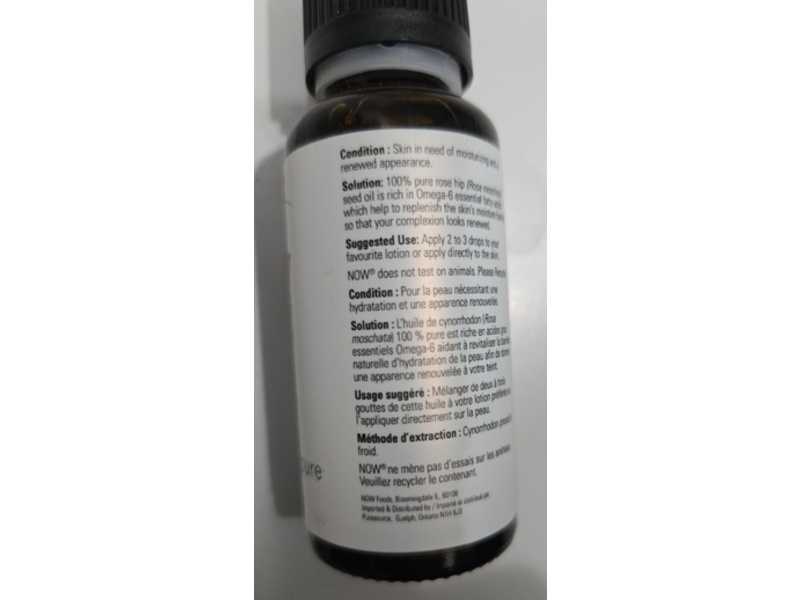 Now Solutions Rose Hip Seed Oil, 1 fl oz/30 mL