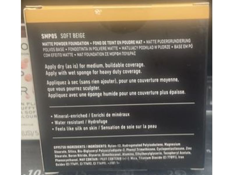 NYX Cosmetics Stay Matte But Not Flat Powder Foundation, Soft Beige, 0.26 oz/7.5 mL