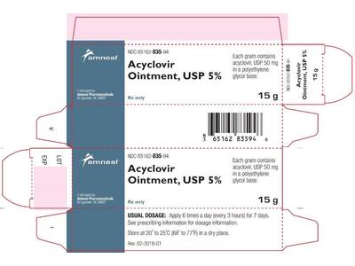 Acyclovir Ointment 5%, 15 g, Amneal Pharmaceuticals (RX)