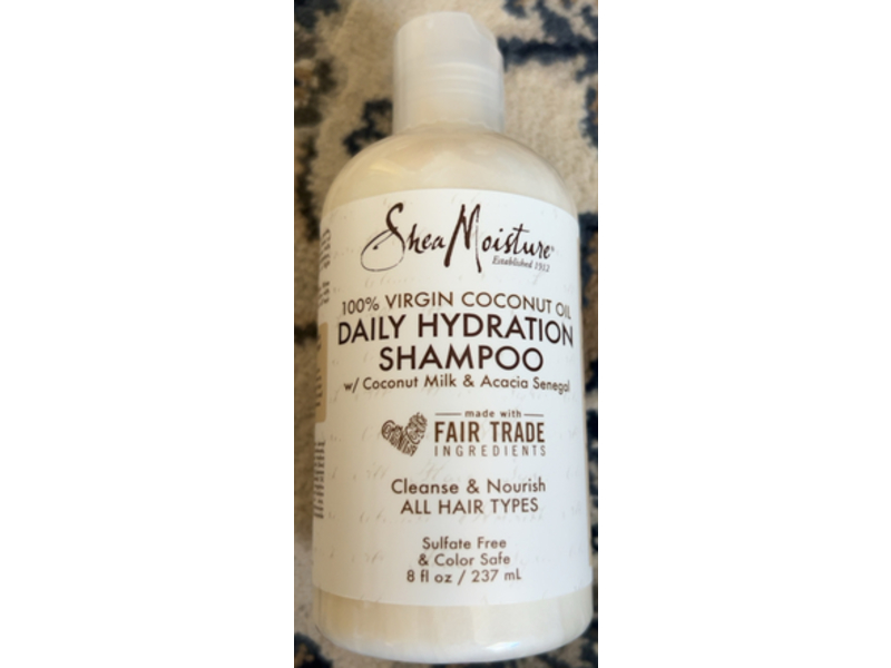 SheaMoisture 100% Virgin Coconut Oil Daily Hydration Shampoo, Coconut Milk & Acacia Senegal, 8 fl oz/237 mL