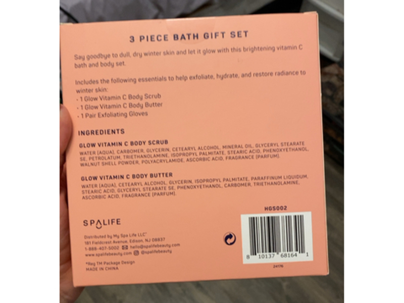 SPA Life Let It Glow 3 Piece Bath Gift Set