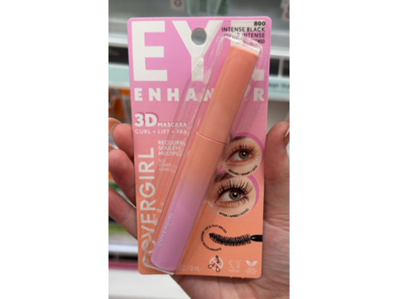 CoverGirl Eye Enhancer 3D Mascara, 800 Intense Black, 0.3 fl oz/9 mL