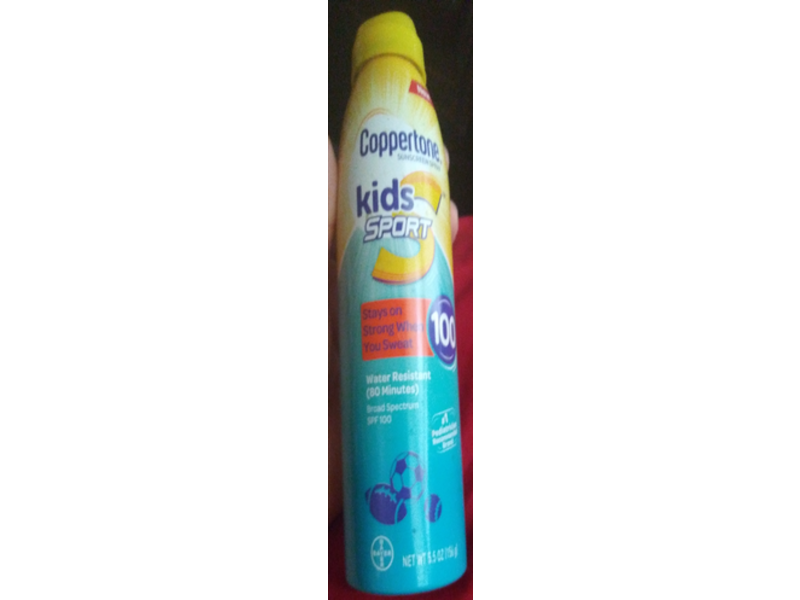 Coppertone Kids Sport Sunscreen Spray , SPF 100, 5.5 oz/156 g