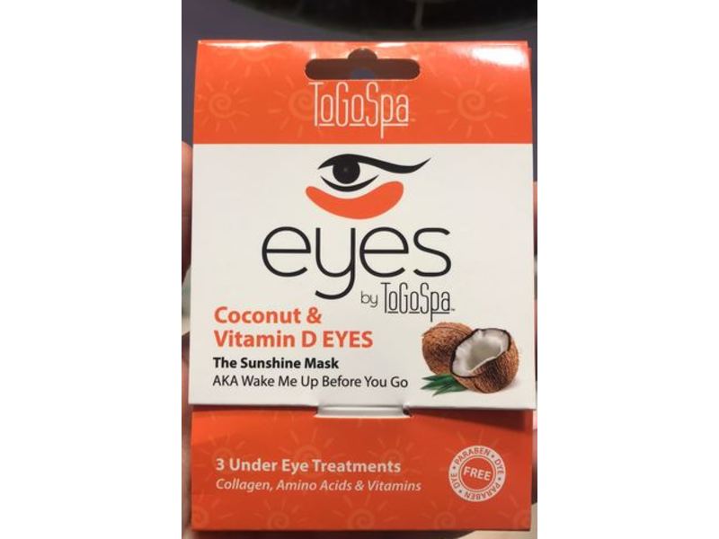 Togospa The Sunshine Mask, Coconut & Vitamin D, 3 Count