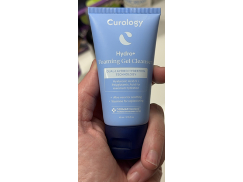 Curology Hydro+ Foaming Gel Cleanser, 1.35 fl oz/40 mL