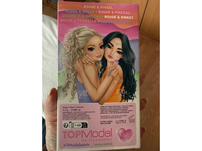 TOPModel Blush & Brush Set for Girls, 0.085 oz/2.4 g