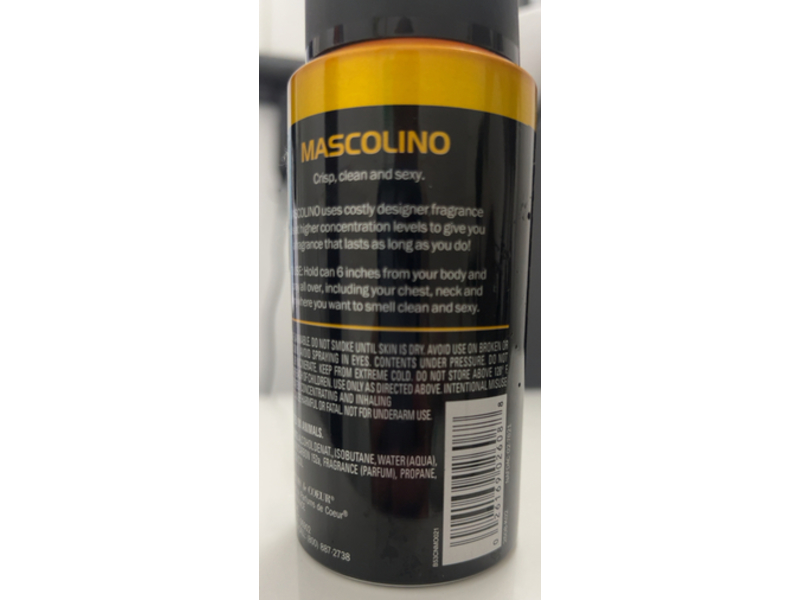 Designer Imposters premium Body Spray, Mascolino, 4 oz/113 g