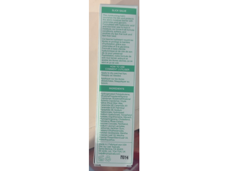 Topicals Slick & Salve Mint Lip Balm, 0.5 fl oz/15 mL