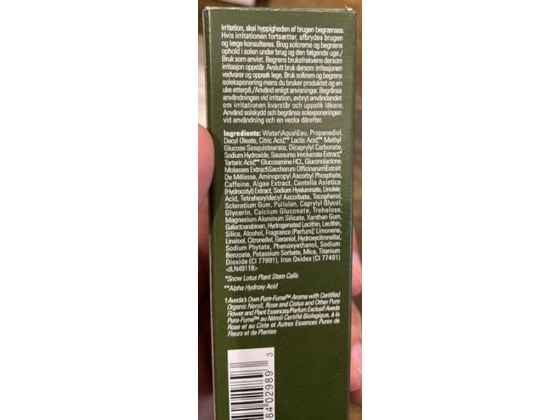 Aveda Botanical Kinetics Instant Luminizer, Snow Lotus + Alpha Hydroxy Acid Serum, 1 fl oz/30 mL