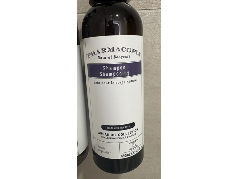 Pharmacopia Natural Bodycare Shampoo, Aloe Vera, Argan Oil, 16.2 fl oz/480 mL