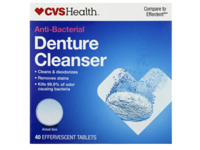CVS Health Anti-Bacterial Denture Cleanser Tablets, 40 Count
