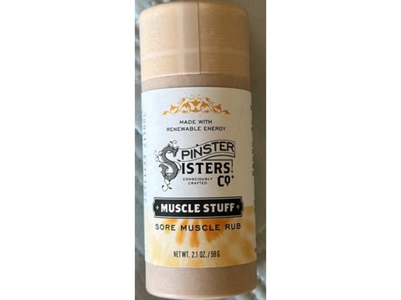 Spinster Sisters Co Muscle Stuff Sore Muscle Rub, 2.1 oz/59 g