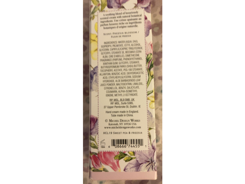 Michel Design Works Hand Cream, Sweet Pea & Freesia, 2.5 fl oz/75 mL