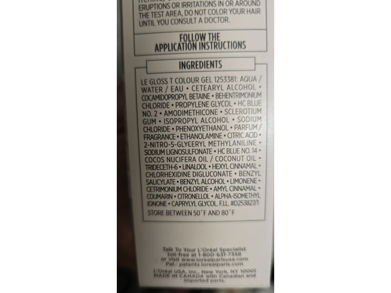 L'Oreal Paris Le Color Gloss Hair Color, Black, 4 fl oz/118 g