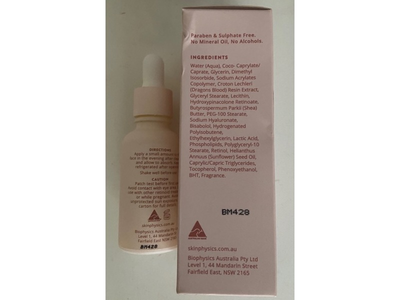 Skin Physics Retinol Sleep Serum, 30 mL