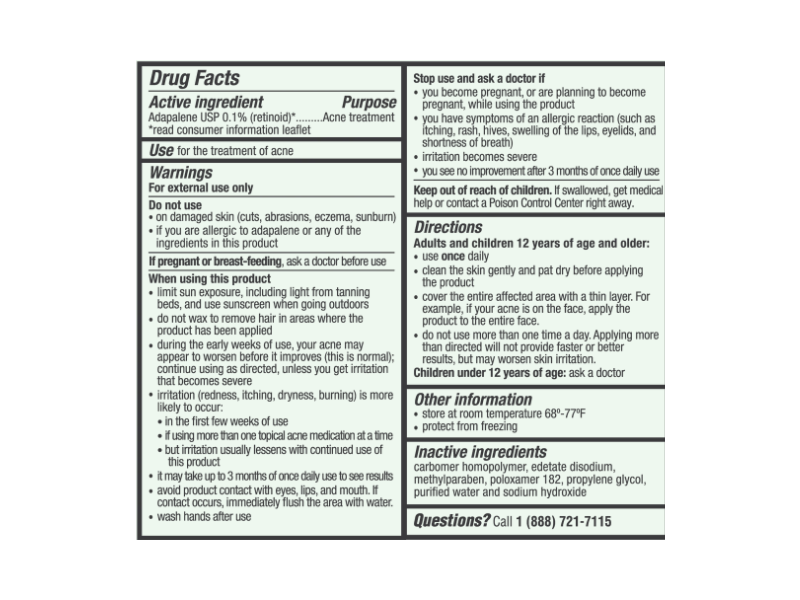 Curist Acne Relief Adapalene Gel, 1.6 oz/45 g