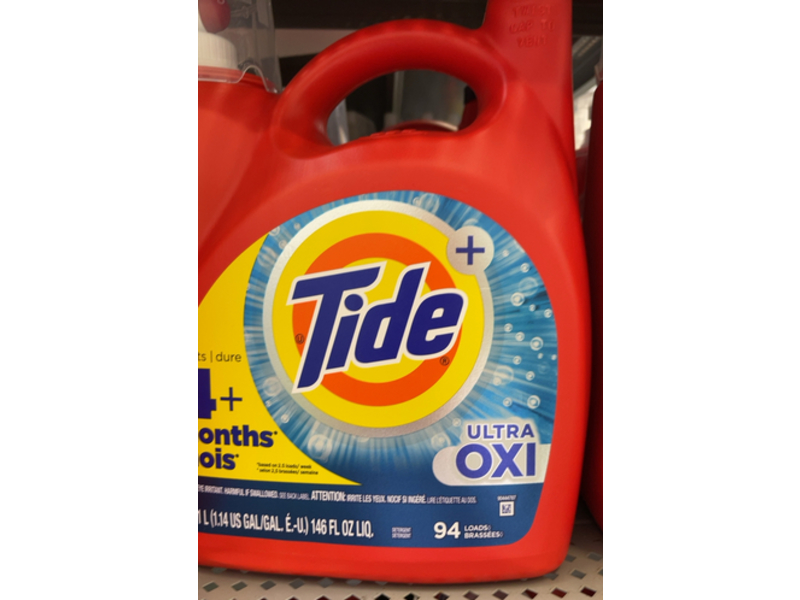 Tide Ultra Oxi Laundry Detergent, 94 Loads, 146 fl oz/4.31 L