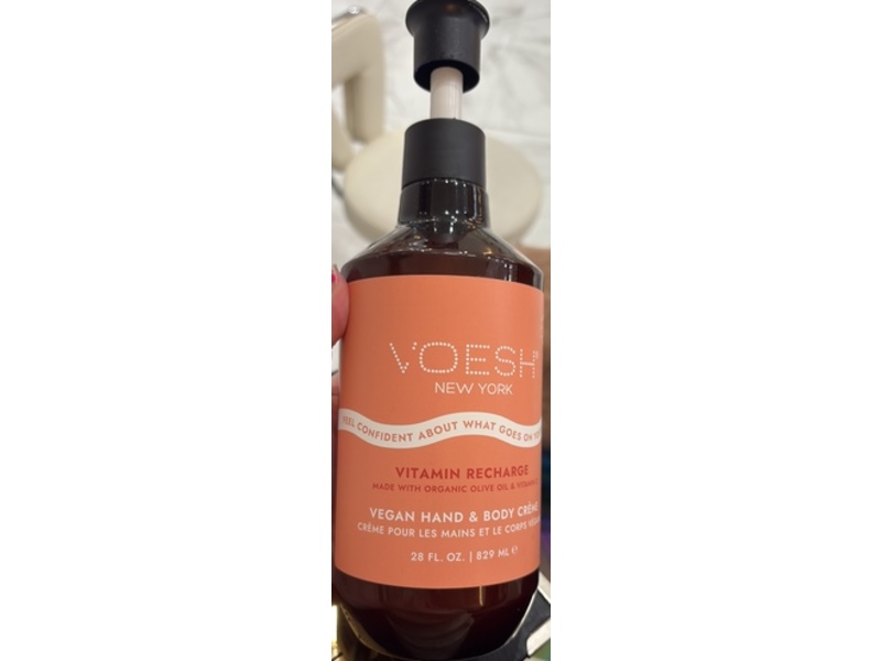 Voesh New York Hand & Body Cream, Olive & Vitamin C, 28 fl oz/829 mL