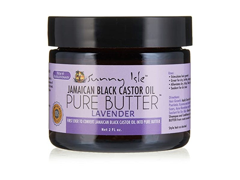 Sunny Isle Jamaican Balck Castor Oil Pure Butter, Lavender, 2 fl oz