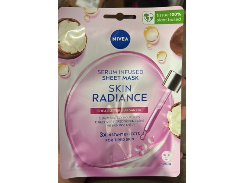 Nivea Serum Infused Sheet Mask, Shea Butter & Argan Oil, 1 Count