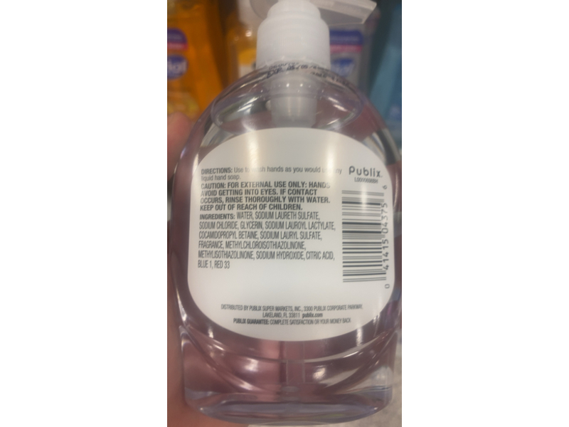 Publix Liquid Hand Soap, Fresh Scent, 7.5 fl oz/221 mL