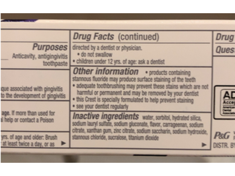 Crest Pro-Health Enamel Repair & Gum Advanced Whitening Toothpaste, 4.8 oz/136 g