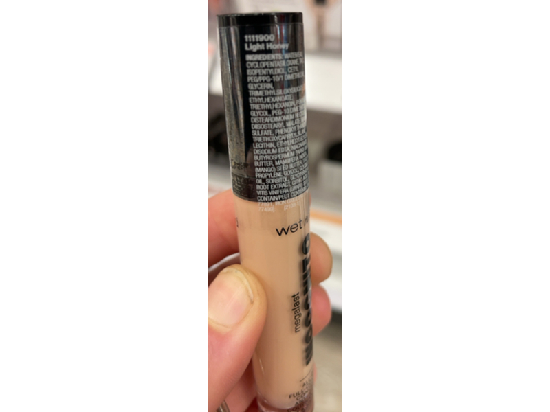 Wet n Wild Mega Last Incognito All-Day Full Coverage Liquid Matte Concealer, Light Honey, 0.18 oz