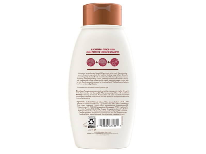 Aveeno Shampoo, Blackberry Quinoa, 18 fl oz/532 mL