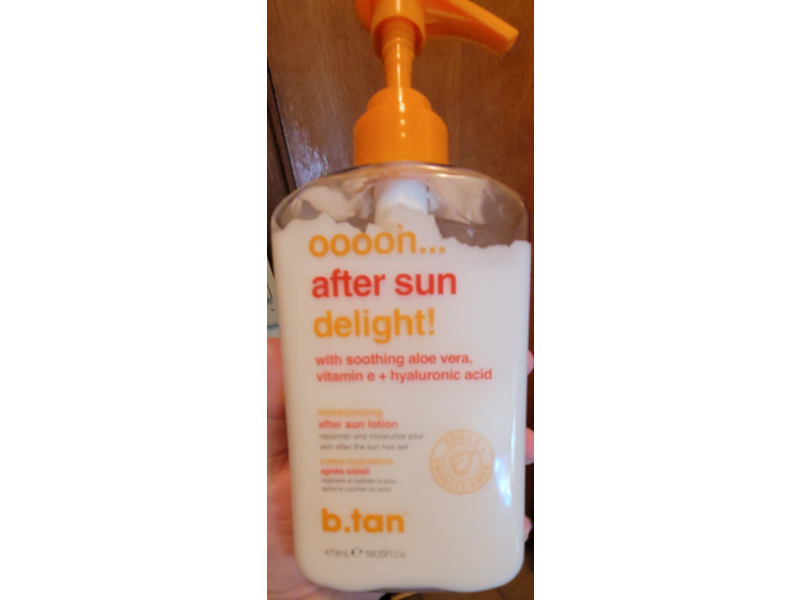 b.tan Ooooh After Sun Delight! Moisturizing After Sun Lotion, Aloe Vera, Vitamin E + Hyaluronic Acid, 16 fl oz/473 mL