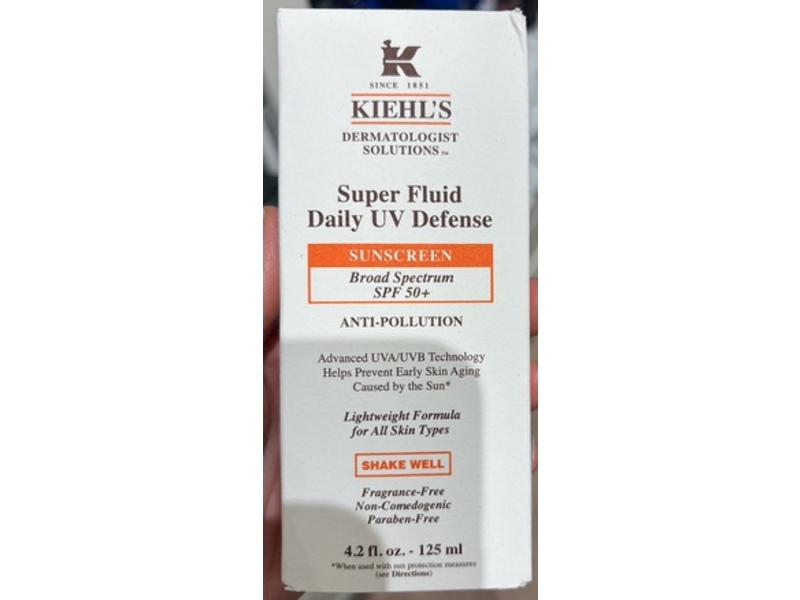 Kiehl's Super Fluid Daily UV Defense Sunscreen, SPF 50+, 4.2 fl oz/125 mL