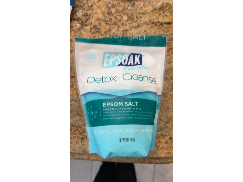 Epsoak Detox + Cleanse Epsom Salts, Eucalyptus Essential Oil, 48 oz