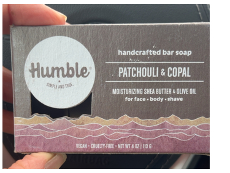 Humble Handcrafted Bar Soap, Patchouli & Copal, 4 oz/113 g