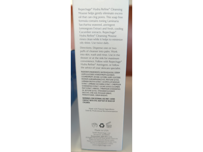 Repechage Hydra Refine Cleansing Mousse, 5.0 fl oz/150 mL