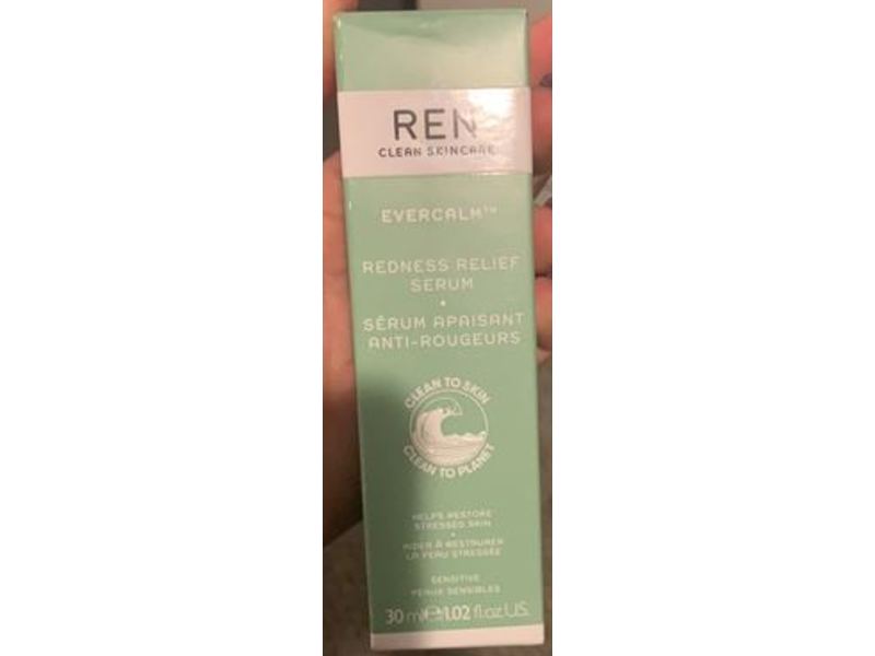 Ren Clean Skincare Evercalm Redness Relief Serum, 1.02 fl oz/30 mL