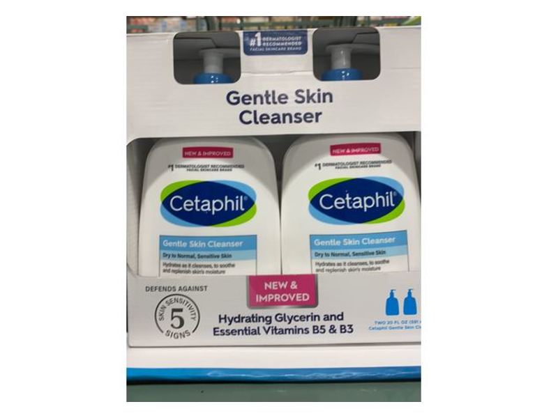 Cetaphil Gentle Skin Cleanser, Dry To Normal, Sensitive Skin, 20 fl oz/591 ml, Pack Of 2