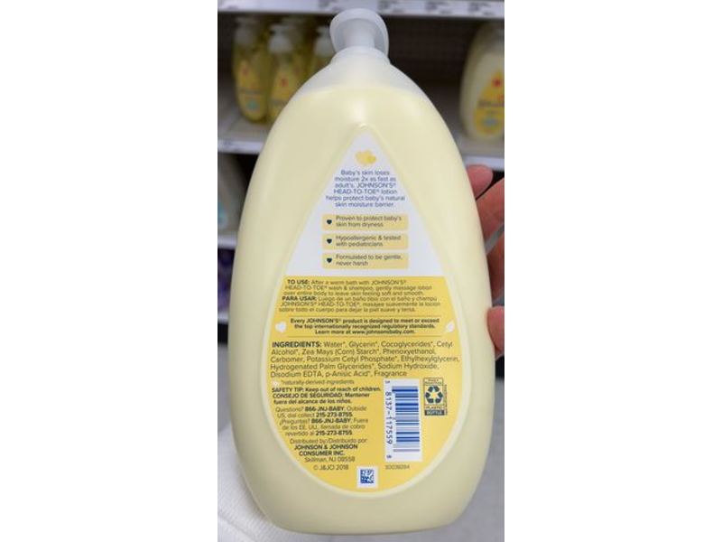 Johnson’s Head-To-Toe Moisturizing Baby Lotion, 27.1 fl oz/800 mL