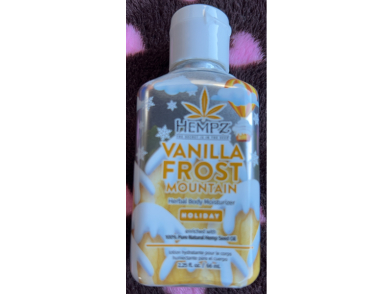 Hempz Herbal Moisturizer Body Lotion, Vanilla Frost Mountain, 2.25 fl oz/66 mL