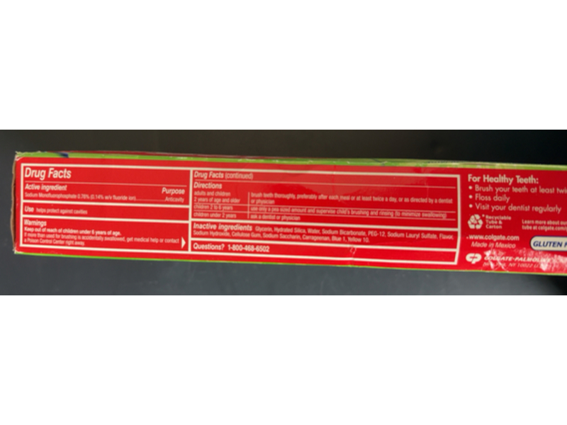 Colgate Sparkling White Toothpaste Gel, Mint Zing, 6.0 oz/170 g, Pack Of 3