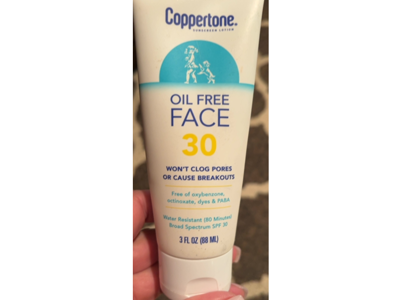 Coppertone Face Sunscreen, SPF 30, 3 fl oz/88 mL